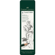 FABER-CASTELL 9000 GRAPHITE PENCIL SET OF 6 (HB-8B)