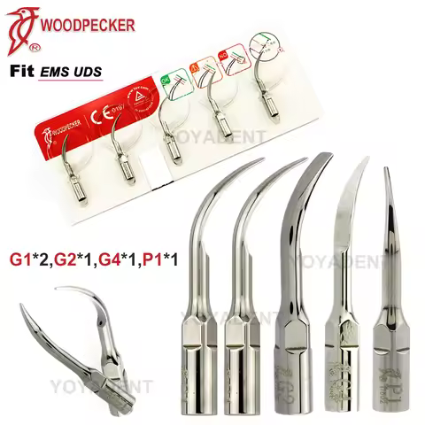 Original Woodpecker Tips Dental Ultrasonic Scaling Tip Fit EMS UDS Scaler Handpiece G1 G2 G4 P1 Dent