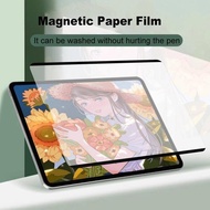 iPadPro Matte Painting Removable Magnetic Paper Like Film For iPad Pro 9.7 10.5 11 12.9 inch 2018 2020 2021 2022 Tablet Screen Protector Paper Like Film And Back Carbon Fiber Film