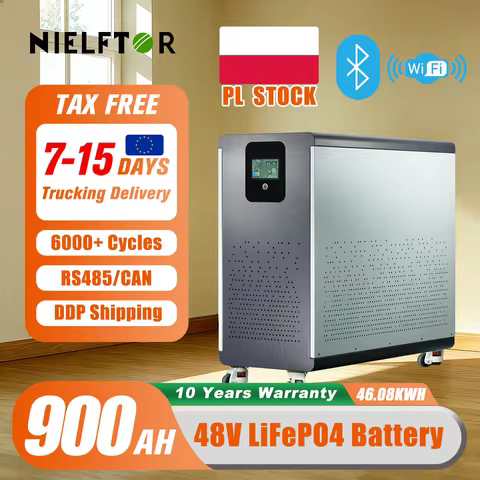 LiFePO4 48V 900Ah Lithium Battery with WiFi&Bluetooth 51.2V 100Ah 200Ah 300Ah 600Ah Solar Battery fo