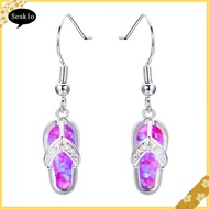 [SK] Summer Beach Women Rhinestone Flip Flops Pendant Hook Earrings Jewelry Gift