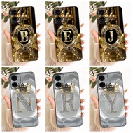 For Moto G35 5G Case XT2433-5 Aesthetic Luxury A-Z Letters Fashion Crown 2D Painted Casing For Motor