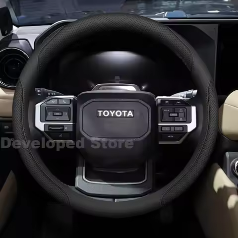 Car Steering Wheel Cover For Toyota Land Cruiser 250 Prado Lc250 150 LC150 120 2004-2026 Leather Aut