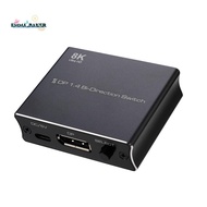 8K Display Port Switch 1.4 Bi-Direction Switch Converter 2X1/1X2 Support 4K@120Hz 8K@30Hz for Multip