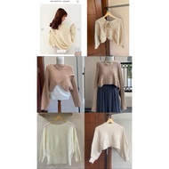 Inara sleeve batwing knit - batwing bolero top - batwing outer - semi crop batwing button sleeve - b