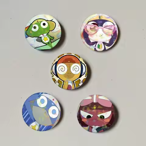 Cartoon Keroro G-Gunso Sgt. Frog Laser Button Pins Backpack Clothing Decor Brooch Fiction Badge Jewe