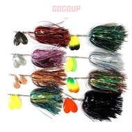 GOGUVO Bucktail Spinner Bait, Bright silk 45g Fishing Spinner Bait, Musky Bucktail metal Spinner Des