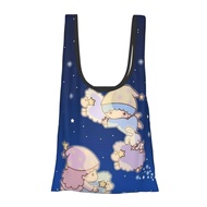 Sanrio Little Twin Stars Foldable Shopping Bag Portable Folding Tote Gift Bag Reusable Eco-Friendly Shopping Bag