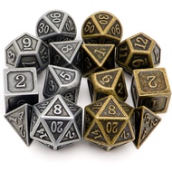Pirate Metal DND Dice Set D&D Dungeons and Dragons TTRPG Games (2 Pack-Antique Iron & Antique Bronze