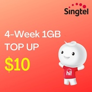 Singtel Prepaid 1GB Data for 4 Weeks Electronic Transfer