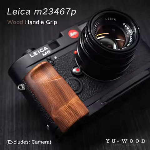 Wood L Hand Grip Holder For Leica M1 M2 M3 M4 M4-2 M4-P M6 M6TTL M7 MP MA MD MD2 Camera With Alloy B