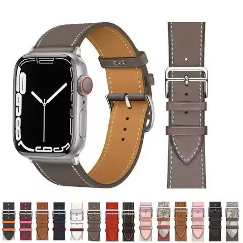 Leather Watch Straps For Apple Watch Band 46mm 44mm 49mm 45mm 42mm 40mm 41mm Bracelet Iwatch Series 