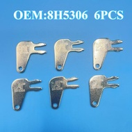 6 pcs CAT 8398 8H5306 Excavator key, battery key, electric switch key, power switch key