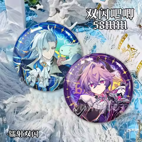 2Pcs/Lot Game Durin Pin Neuvillette 58mm Brooch Cosplay Badge gift
