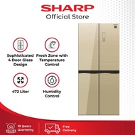 Refrigerator 4 Door Side By Side Queen Compact Series Sj-If51Pg-Cg