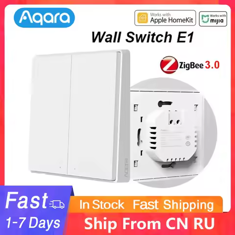 Aqara Smart Wall Switch E1 Version Wireless Switch Zigbee 3.0 With/No Neutral One Key Remote Control
