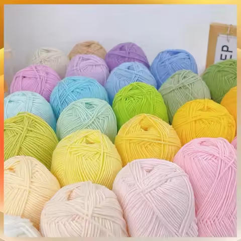 A1-a 50g/Set Soft Milk Cotton Yarn for Crochet Threads for Knitting Wool DIY Craft Sweater Hat Baby 