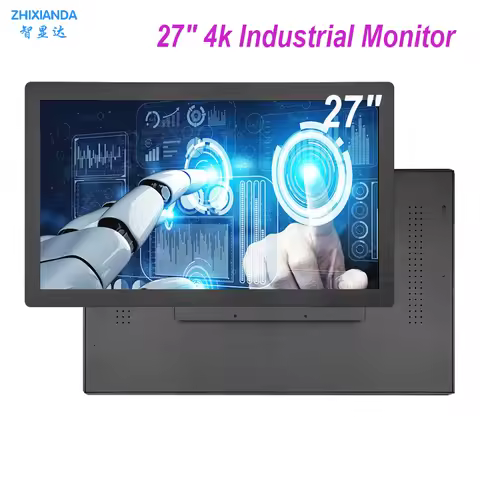 ZHIXIANDA 27 Inch 4K 3840*2160 IPS VESA Panel Embedded Mount Industrial Monitor Touch Screen LCD Dis