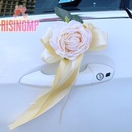 [risingmpS] Creative Artificial Flower Wedding Car Decor Flower Door Handles Rearview Mirror Decoration Accessories Marriage Props Gifts [New]