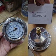 PRESSURE GAUGE 21/2 SS 70BAR 7 MPA UMBRELLA BSP SKON 1/4 BRASS THREAD