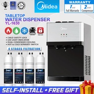 MIDEA Water Dispenser Tabletop Hot Normal Cold Water Purifier Midea 1630 - 4 Stages Antibacterial Fi