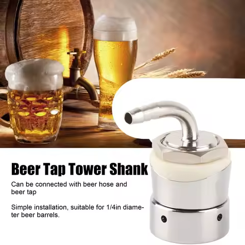 Draft Beer Tap Tower Shank Assembly 1/4in Stainless Steel Home Brewing Beer Faucet Accessory Draft B