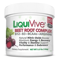 LiquiVive® Beet Root Juice Powder Nitric Oxide Booster Supplement | with BCAA Amino Acids, Vitamin B