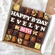 Hemat Brownies Skat 36 (24X24Cm) Custom Tulisan Birthday / Ulang Tahun