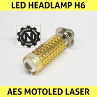 LED H6 LASER AES &amp; Shinagawa Double Colour 2 Warna Putih Kuning Lampu