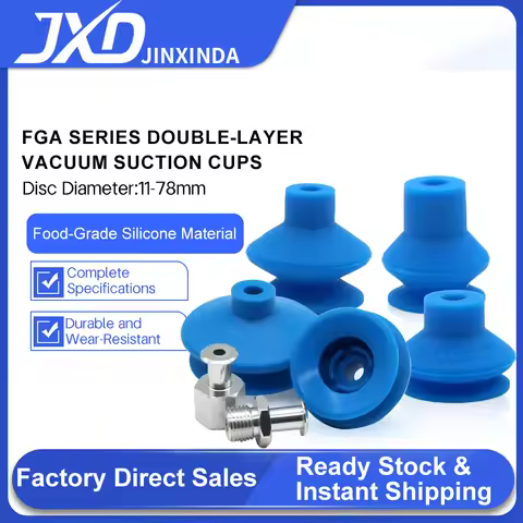 10PCS/Pack JXD FGA Series FGA-11/14/16/20/22/25/33/43/53/63/78 Double-Layer Blue Air Pneumatic Vacuu