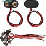 JEROMYBF 10Pcs Battery Clip Connector, Battery Holder Snap on Battery Holder Clip, Black Red Cable 9