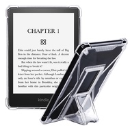 WALNEW Clear Stand Case for 6.8” Kindle Paperwhite M2L3EK / M2L4EK, Soft Transparent TPU Cover with 