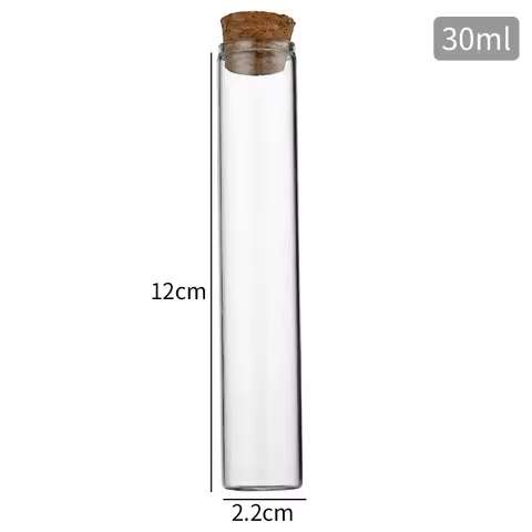 Glass Jar With Cork 9 Sizes Cork Cap Bottle Permeable Glass Bottle Low Borosilicate Glass Airtight B