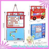 Educational  Kids Bus Shape for boy Reward Chart Magnetic Hanging Board Chart for Kids