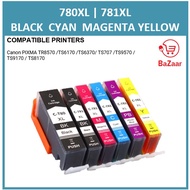 [Compatible] Canon PIXMA 780XL Black 781 Photo Black Cyan Magenta Yellow For TR8570 TS6170 TS6370 TS