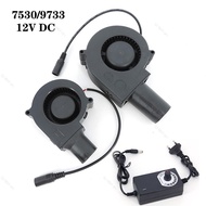 12V DC port 7530 9733 Blower cooling Fan Speed Controller Barbecue Fan Air Blower for Picnic Stove C