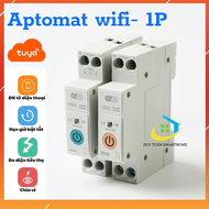 Cầu dao aptomat thông minh wifi tuya/smartlife 1P đo thiện năng tiêu thụ điều khiển từ xa qua điện t