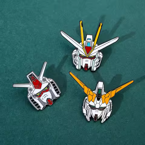 Anime GUNDAM Enamel Pins Cartoon Gundam RX-78 Metal Badge Brooch Clothing Backpack Lapel Pins Trend