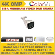 COLORVU CCTV PACKAGE 8MP 4 CHANNEL 1 CAMERA 4K ULTRA HD CAMERA AUDIO SERIES