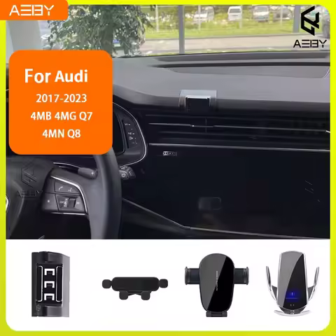 For Audi Q7 4MB 4MG Q8 4MN 2017-2023 Phone Holde Car Mobile Support Special Fixed Bracket Base Wirel