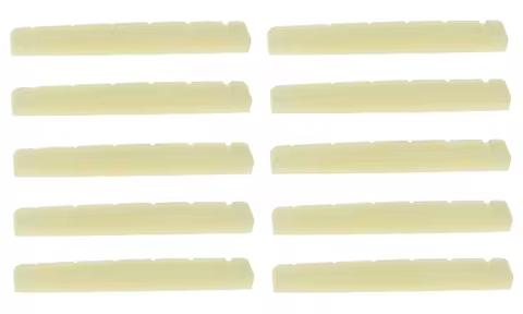 10pcs Unbleached Bone Nut 42mm for Fender ST Stratocaster Electric Guitar Flat Bottom Luthier