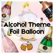 Uninflated Alcoholic Drink Foil Balloon Decorations Party