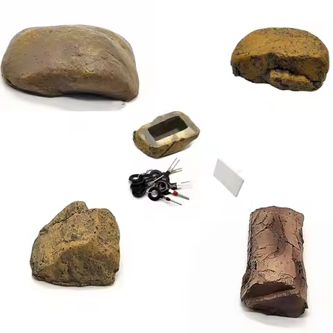 Simulated Stone Key Storage Box Resin Stone Shape Hidden Private Money Key Storage Box Hidden Privat