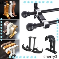 CHERRY3 1Pcs Curtain Rod Bracket, Single Double Hang Aluminum Alloy Hanger Hook, Furniture Hardware Crossbar Fixing Clip Rod Support Clamp