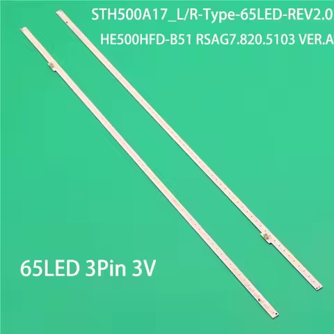 Brand New TV's LED Lamp Bars STH500A17_L/R-Type-65LED-REV2.0 Backlight Strips HE500HFD-B51 RSAG7.820