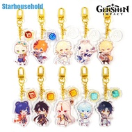 Liyue Mondstadt Genshin impact keychain zhongli hutao ganyu eula klee Acrylic keyachain