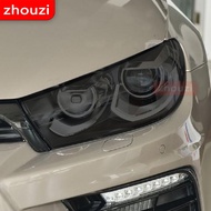 2 X For Volkswagen VW Scirocco 2008-2017 Car Headlight Tint Black Protective Film Protection Transpa