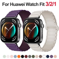 Magnetic Silicone Strap for Huawei Fit 4 Pro/Fit 4 /Fit 3 Replaceable Bracelet Watchband Accessories