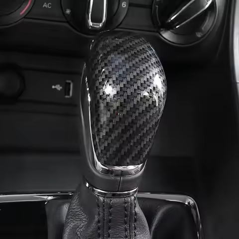 for MG ZS 2017 - 2020 EV MG6 Carbon Fiber ABS Gear Shift Knob Head Cover Trim Car Accessories