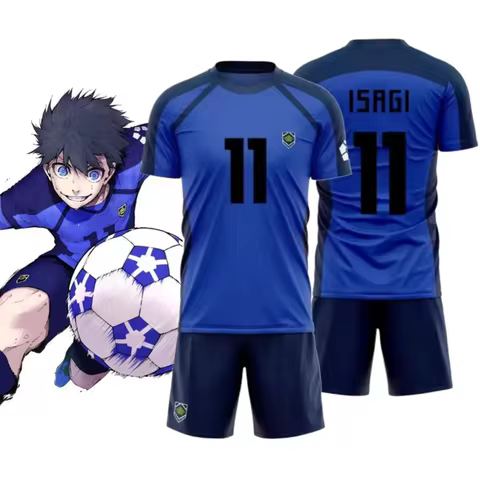 Anime ISAGI Cosplay Costumes Training Football Jersey #11 Isagi Yoichi Shirt Set Mens Soccer Uniform